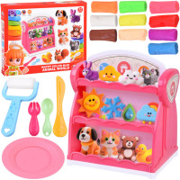 plastilino rinkinys parduotuvė, 10 spalvų + priedai