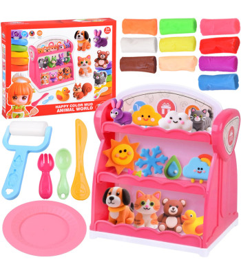 plastilino rinkinys parduotuvė, 10 spalvų + priedai