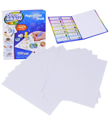 Color Draw piešimo popieriaus papildymas, 18 lapų, LED teptukui