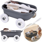 smėlio žaislų rinkinys su vežimėliu, kibirėliu ir formelėmis, 16 dalių za6143