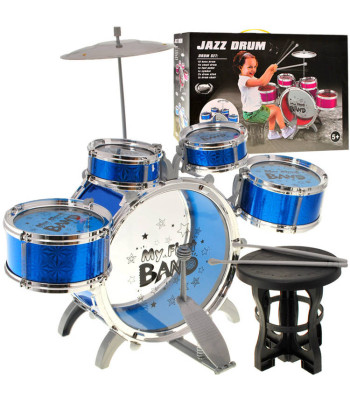 vaikiški būgnai su 5 būgnais ir kėdute in0055