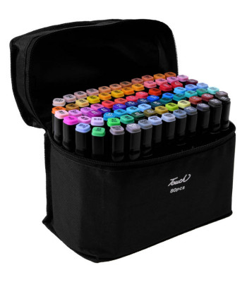 dvipusių alkoholinių markerių rinkinys protone 80 vnt. ap0003