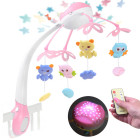 karuselė kūdikio lovytei su projektoriumi ir nuotoliniu valdymu za4418