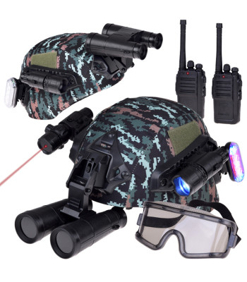 kareivio rinkinys su šalmu, žiūronais, lazeriu, žibintuvėliu ir racijomis moro za5310