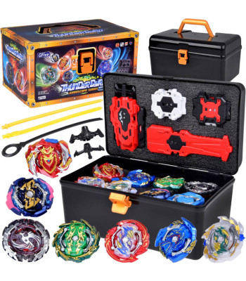 didelis gyro suktukų ir paleidėjų rinkinys su lagaminėliu