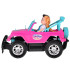 nuotoliniu būdu valdomas rožinis automobilis lėlėms su berniuko ir mergaitės figūrėlėmis