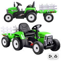 vaikiškas elektrinis traktorius su priekaba ir nuotolinio valdymo pultu pa0242