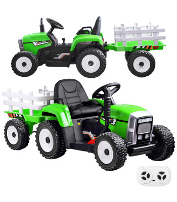 vaikiškas elektrinis traktorius su priekaba ir nuotolinio valdymo pultu pa0242