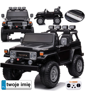 vaikiškas elektromobilis toyota land cruiser 24v dviem vaikams