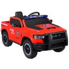 vaikiškas elektrinis gaisrinės pikapas ram su švyturėliais pa0323