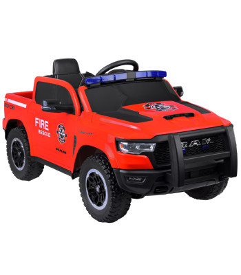 vaikiškas elektrinis gaisrinės pikapas ram su švyturėliais pa0323