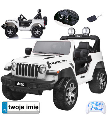 Elektrinis automobilis vaikams Jeep Wrangler Rubicon 4x4 PA0223 baltas