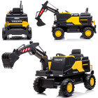 akumuliatorinis vaikiškas ekskavatorius volvo su judančia strėle ir kaušu pa0283