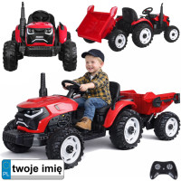 akumuliatorinis traktorius su priekaba ir judančiu savivarčiu pa0347