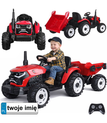 akumuliatorinis traktorius su priekaba ir judančiu savivarčiu pa0347