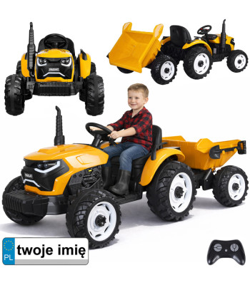 akumuliatorinis traktorius su priekaba ir pakeliamu kėbulu pa0347