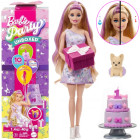 Mattel Barbie Party Unboxed lėlė gimtadienio serija su čihuahua šuniuku ZA6065