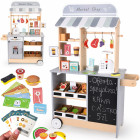 medinė vaikų parduotuvė market su interaktyviu ledukų dozatoriumi za6167