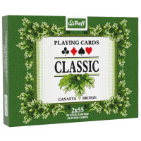 Trefl klasikinės žaidimo kortos Classic, 2 kaladės po 55 kortas, KS0166