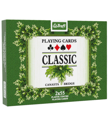 Trefl klasikinės žaidimo kortos Classic, 2 kaladės po 55 kortas, KS0166