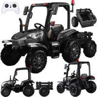 didelis vaikiškas traktorius su priekaba 4x4 ir nuotoliniu pultu