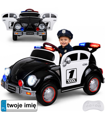 vaikiškas elektrinis policijos automobilis garbukas su supimo funkcija pa0350