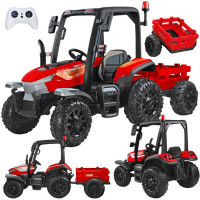 vaikiškas elektrinis traktorius su priekaba 4x4 ir pulteliu pa0266