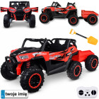 dvivietis elektromobilis vaikams buggy 4x4 su priekaba pa0342