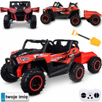 dvivietis elektromobilis vaikams buggy 4x4 su priekaba pa0342