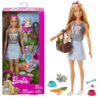 Mattel Barbie su gyvūnėliais lėlės rinkinys su aksesuarais ZA6706