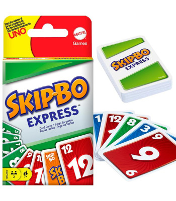 Mattel Skip-Bo Express – greitas strateginis kortų žaidimas GR0915
