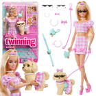 Mattel Barbie Twinning Looks lėlė su šuniuku ZA6701
