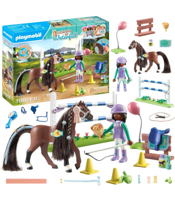 Playmobil Horses of Waterfall Zoe ir arklys Blaze su kliūtimis, 67 elementai, ZA6713