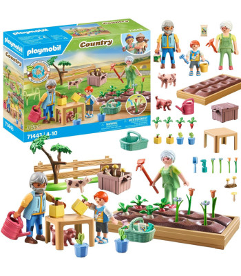 PLAYMOBIL Country daržas pas senelius su lysve ir gyvūnėliais, 69 elementai, ZA6714