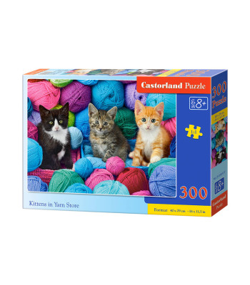 Dėlionė „Kittens in Yarn Store“, Castorland, 300 el., 40 x 29cm, B-030477
