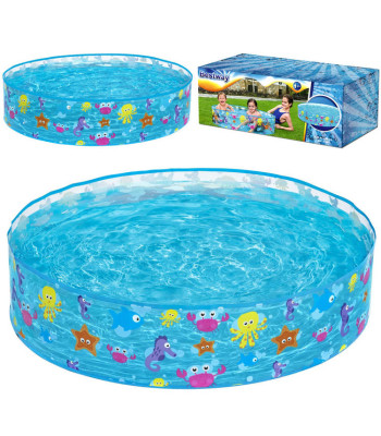 Bestway vaikiškas sodo baseinas su jūros gyvūnais 55028 122x25cm