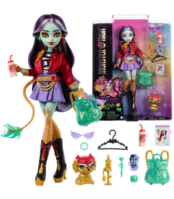 Mattel Monster High Jinafire Long lėlė su Cloudy „Yun Yun“ augintinio figūrėle, ZA6707