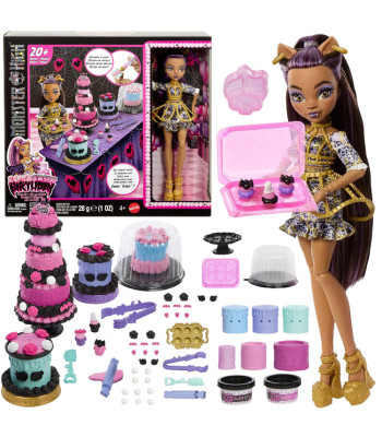 Mattel Monster High Clawdeen Wolf lėlė „Baisiai saldus gimtadienis“ Tort DIY ZA6709