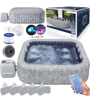 Bestway Lay-Z-Spa San Francisco Smart HydroJet Pro™ 7, Wi-Fi, LED, 5–7 asmenims, 230 x 230 x 71 cm, 6001Q