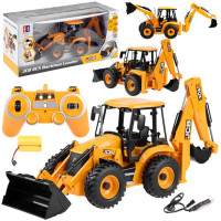 Didelė nuotoliniu būdu valdoma JCB ekskavatoriaus-krautuvo kopija RC0578, 1:20