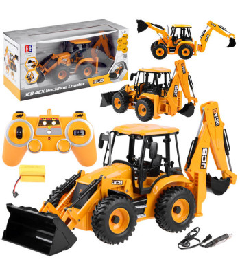 Didelė nuotoliniu būdu valdoma JCB ekskavatoriaus-krautuvo kopija RC0578, 1:20