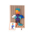 Medinė loginė dėlionė su spalvotomis kaladėlėmis, Tetris ZA6613