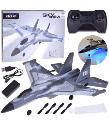 Nuotoliniu būdu valdomas putplasčio lėktuvas su LED apšvietimu Sky Show USB RC0721