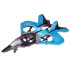 Nuotoliniu būdu valdomas šviečiantis naikintuvo formos dronas Raptor quadcopter RC0726 NI