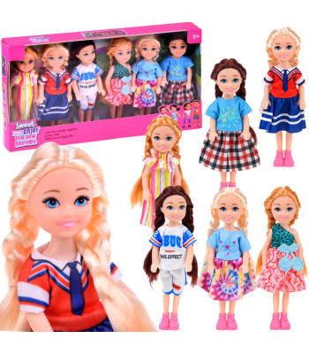 Mini lėlių namelio lėlių rinkinys, 6 lėlės, 14 cm, ZA6176