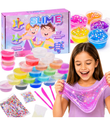 Slime gaminimo rinkinys, 32 elementai, 26 spalvos, priedai, ZA6428