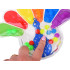 Sensorinis „Fidget Toys“ žaislas – spaudoma silikoninė letenėlė su spalvotais rutuliukais, ZA6552, 22 x 17 x 1 cm
