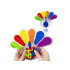 Sensorinis „Fidget Toys“ žaislas – spaudoma silikoninė letenėlė su spalvotais rutuliukais, ZA6552, 22 x 17 x 1 cm