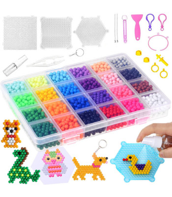 Kūrybinis vandens karoliukų rinkinys DIY, 24 spalvos, ZA4386