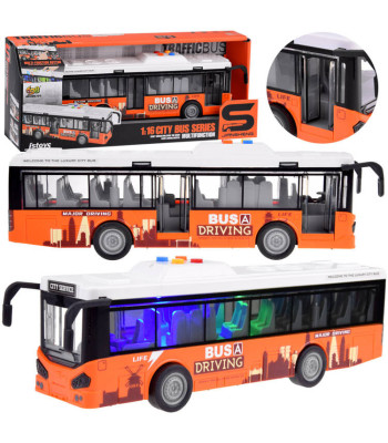 Didelis žaislinis autobusas su garsais, šviesomis ir atidaromomis durimis 1:16 ZA4634